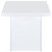 Devar Square Engineered Wood Side End Table White High Gloss