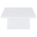 Devar 2-piece Square Coffee End Table Set White High Gloss