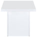 Devar 3-piece Square Coffee End Table Set White High Gloss