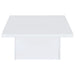 Devar 3-piece Square Coffee End Table Set White High Gloss