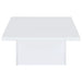 Devar 3-piece Square Coffee End Table Set White High Gloss