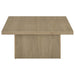 Devar 3-piece Square Cocktail Coffee End Table Set Latte