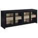 Denison 79-inch 4-door TV Stand Media Console Black