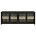 Denison 79-inch 4-door TV Stand Media Console Black