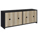 Denison 3-piece Entertainment Center 79-inch TV Stand Black