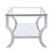 Saide Rectangular Glass Top Coffee Table Chrome