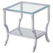 Saide 3-piece Glass Top Coffee and End Table Set Chrome