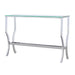 Saide Rectangular Glass Top Entryway Console Table Chrome