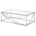 Lille 2-piece Glass Top Coffee And End Table Set Chrome