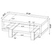 Dinard Engineered Wood Cocktail Coffee Table Grey Driftwood