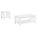 Skyview 2-piece Rectangular Lift Top Coffee Table Set White
