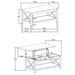 Skyview 3-piece Rectangular Lift Top Coffee Table Set White