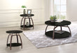 Dacre 3-piece Round Coffee and End Table Set Dark Charcoal