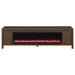 Carey 79-inch TV Stand Fireplace Media Console Dark Pine