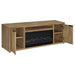 Fuller 60-inch 2-door TV Stand Fireplace Media Console Mango