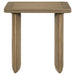 Adina Square Wood Side End Table Distressed Light Brown