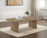 Adina Rectangular Wood Coffee Table Distressed Light Brown