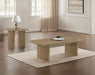 Adina 2-piece Wood Coffee Table Set Distressed Light Brown