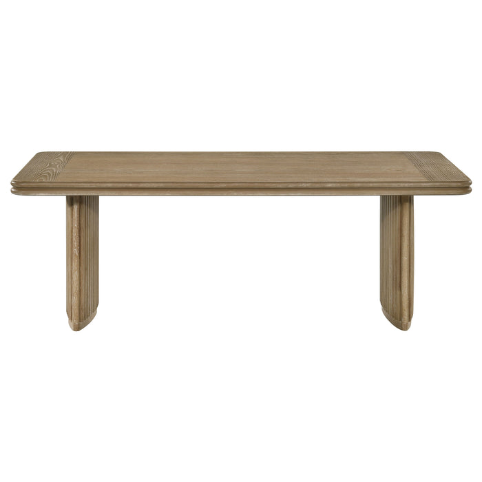Adina 3-piece Wood Coffee Table Set Distressed Light Brown