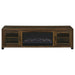 Havering 71-inch TV Stand Fireplace Media Console Dark Pine