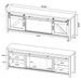 Enfield 71-inch TV Stand Fireplace Media Console Dark Pine