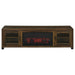 Havering 71-inch TV Stand Fireplace Media Console Dark Pine
