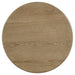 Adina Round Wood Side End Table Distressed Light Brown