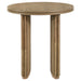Adina 2-piece Round Coffee Table Set Distressed Light Brown