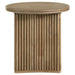 Adina 2-piece Round Coffee Table Set Distressed Light Brown