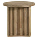 Adina 3-piece Round Coffee Table Set Distressed Light Brown