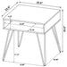Fanning Engineered Wood Side End Table Golden Oak