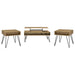 Fanning 3-piece Lift Top Coffee and End Table Set Golden Oak