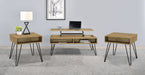 Fanning 3-piece Lift Top Coffee and End Table Set Golden Oak