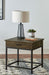 Byers 1-drawer Square Engineered Wood End Table Brown Oak
