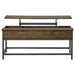 Byers 2-piece Lift Top Coffee and End Table Set Brown Oak