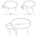 Kaelyn 2-piece Round Mirror Top Nesting Coffee Table Gold