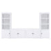 Laughlin 4-door Engineered Wood 78-inch TV Stand White