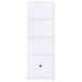 Laughlin 4-shelf Engineered Wood Media Tower White