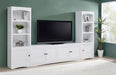 Laughlin 4-shelf Engineered Wood Media Tower White