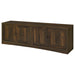 Laughlin 4-door Engineered Wood 78-inch TV Stand Dark Pine