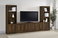 Laughlin 4-shelf Engineered Wood Media Tower Dark Pine