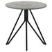 Hadi Round SmartTop Side End Table Cement and Gunmetal