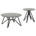 Hadi 2-piece Round SmartTop Coffee and End Table Set Cement
