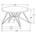 Hadi 3-piece Round SmartTop Coffee and End Table Set Cement