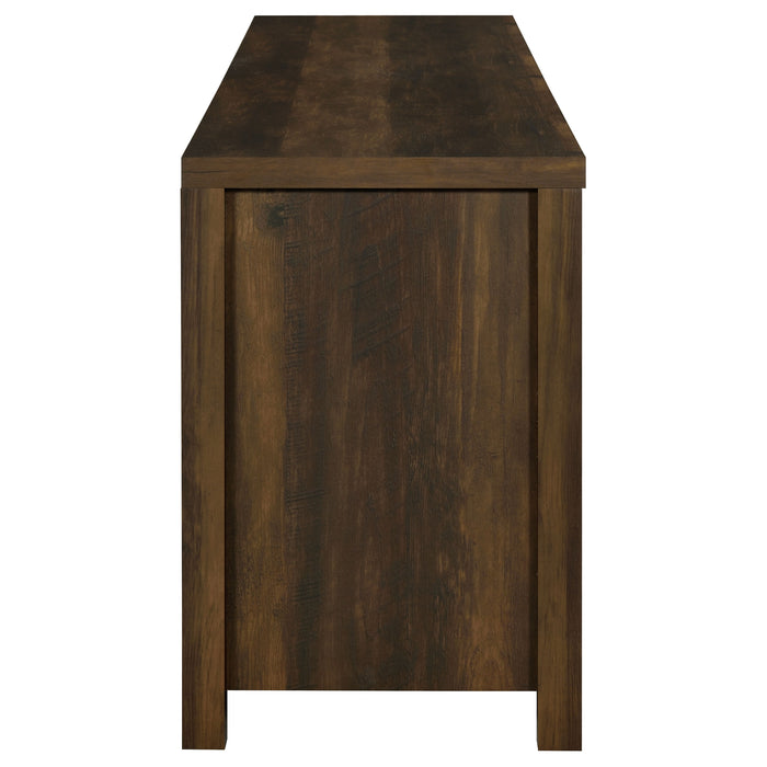 Madra 2-door Engineered Wood 79-inch TV Stand Dark Pine