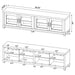Sachin 4-door Engineered Wood 79-inch TV Stand Dark Pine