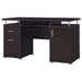 Tracy 55-inch 2-drawer Office Computer Desk Cappuccino