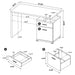 Irving 47-inch 2-drawer Office Computer Desk White