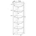 Alder 71-inch 6-shelf Corner Bookcase Cappuccino