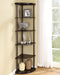 Bonwick 72-inch 5-shelf Corner Bookshelf Cappuccino